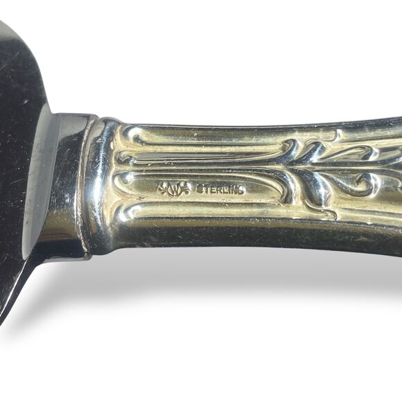 Vintage Frank M Whiting Sterling Handle Pie Cake Server Sheffield Blade 10” - Picture 3 of 7